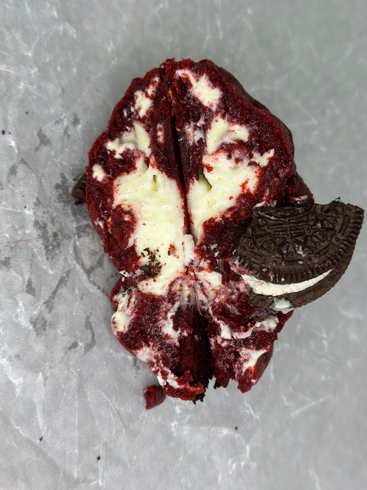 Luscious Red Velvet Cookie with Cream Cheese Filling